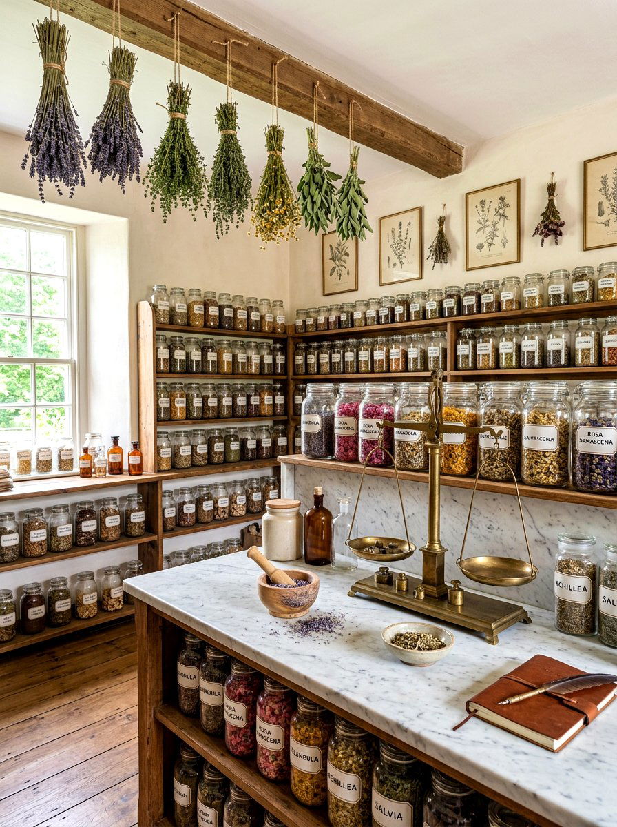Apothecary Herb Room - 30 digital detox room ideas