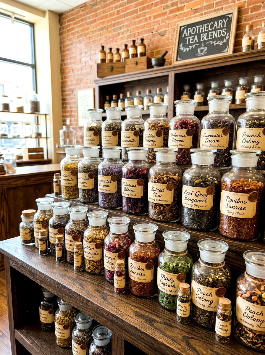 Apothecary Jar Display - 30 tea shelf styling ideas