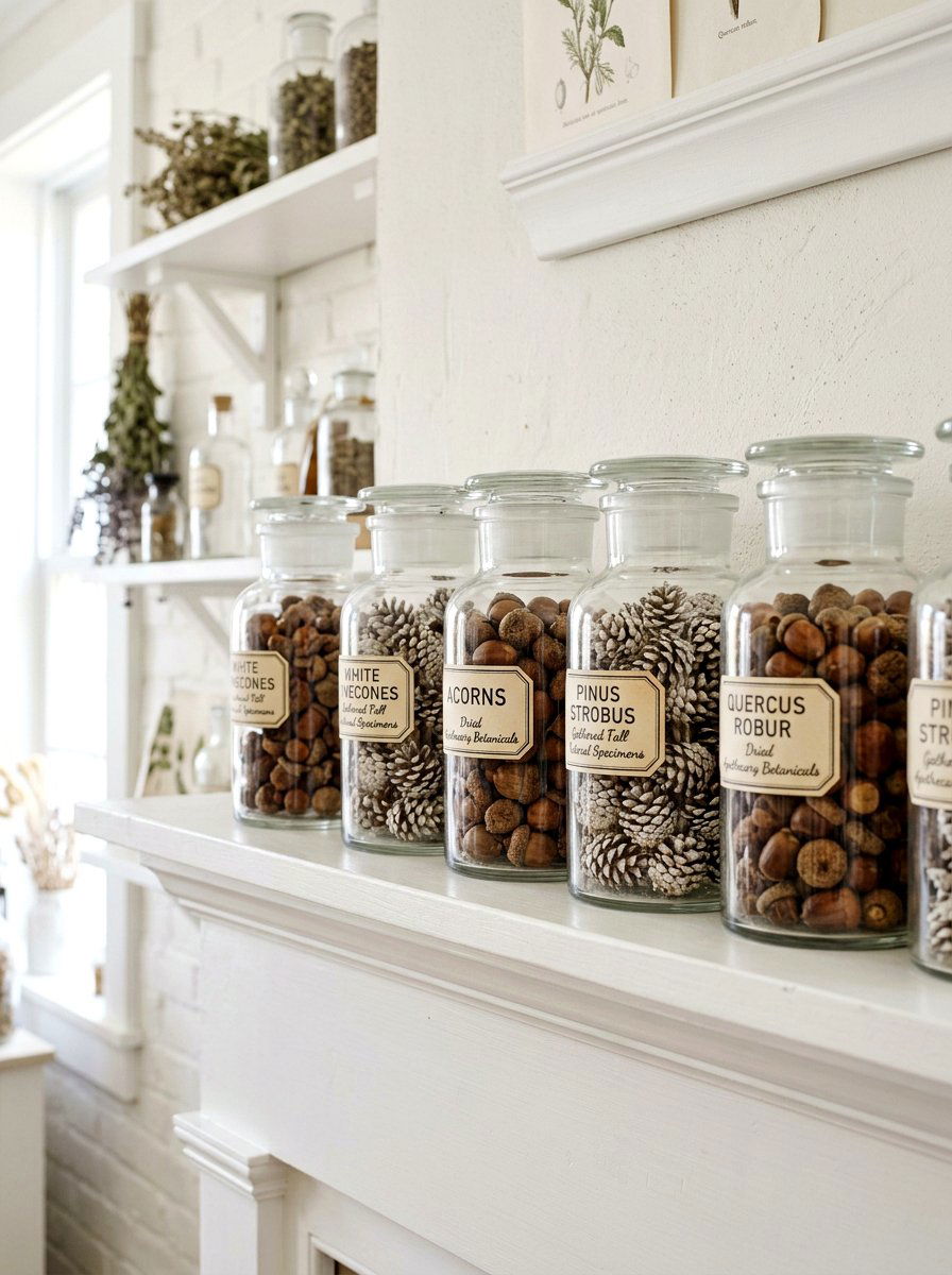 Apothecary Jar Shelf - 30 winter shelf styling ideas