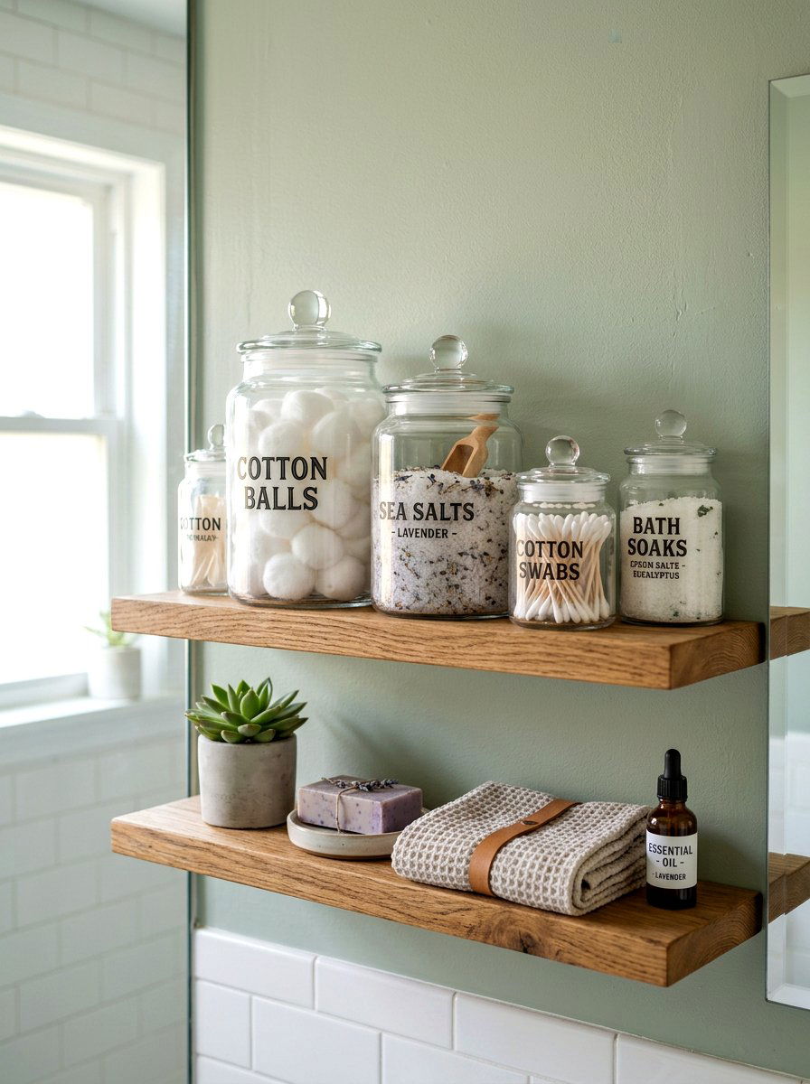 Apothecary Jar - 30 bathroom organization ideas