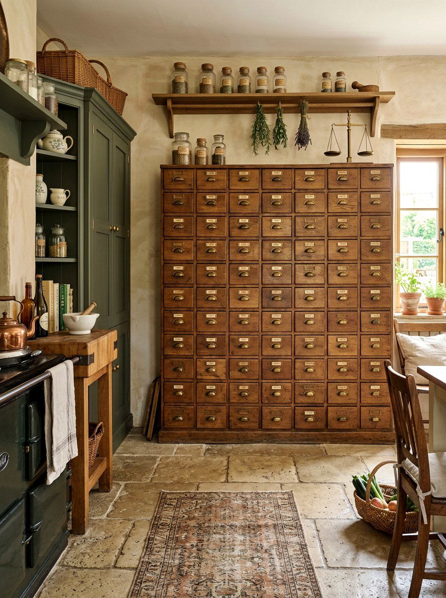 Apothecary drawer unit - 30 European unfitted kitchen ideas