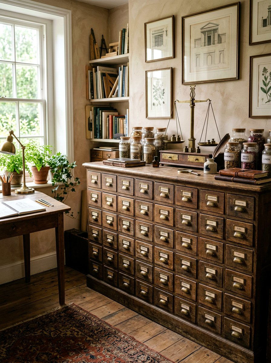 Apothecary multi drawer antique sideboard - 30 antique sideboard ideas