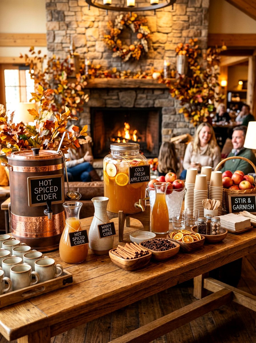 Apple Cider Station - 30 beverage station party ideas