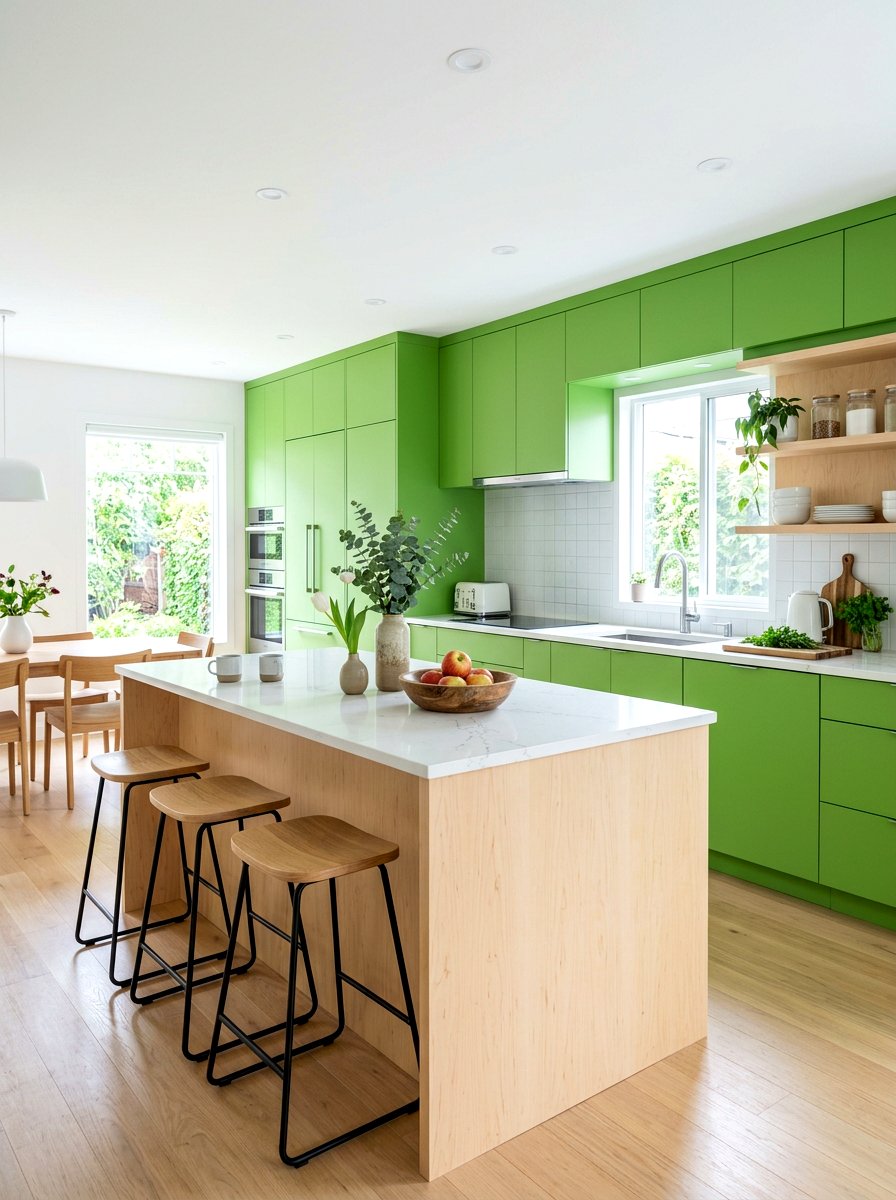 Apple Green Kitchen - 30 green kitchen ideas