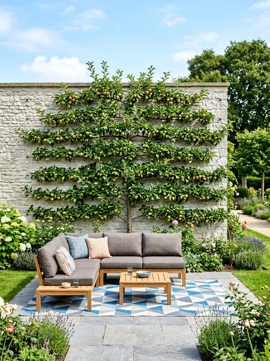 Apple Tree Espalier - 30 edible patio garden ideas