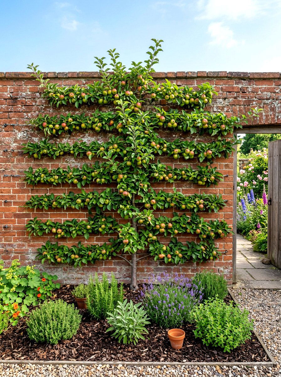 Apple tree espalier - 30 espalier wall garden ideas