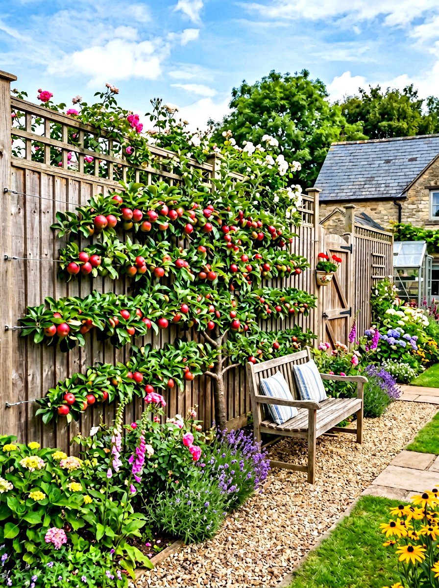 Apple tree fan shape - 30 espalier fruit tree ideas