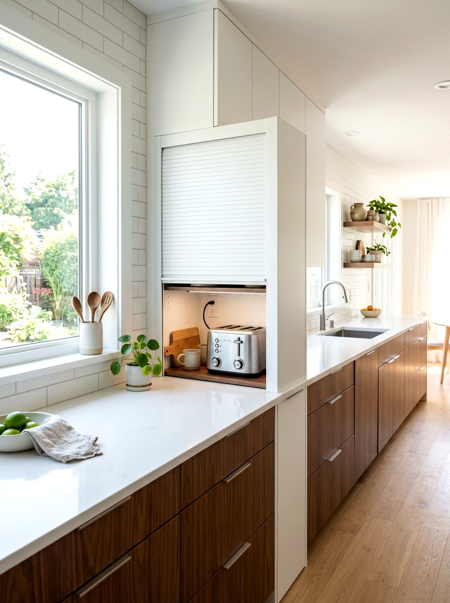 Appliance Garage Cabinet - 30 micro kitchen storage ideas