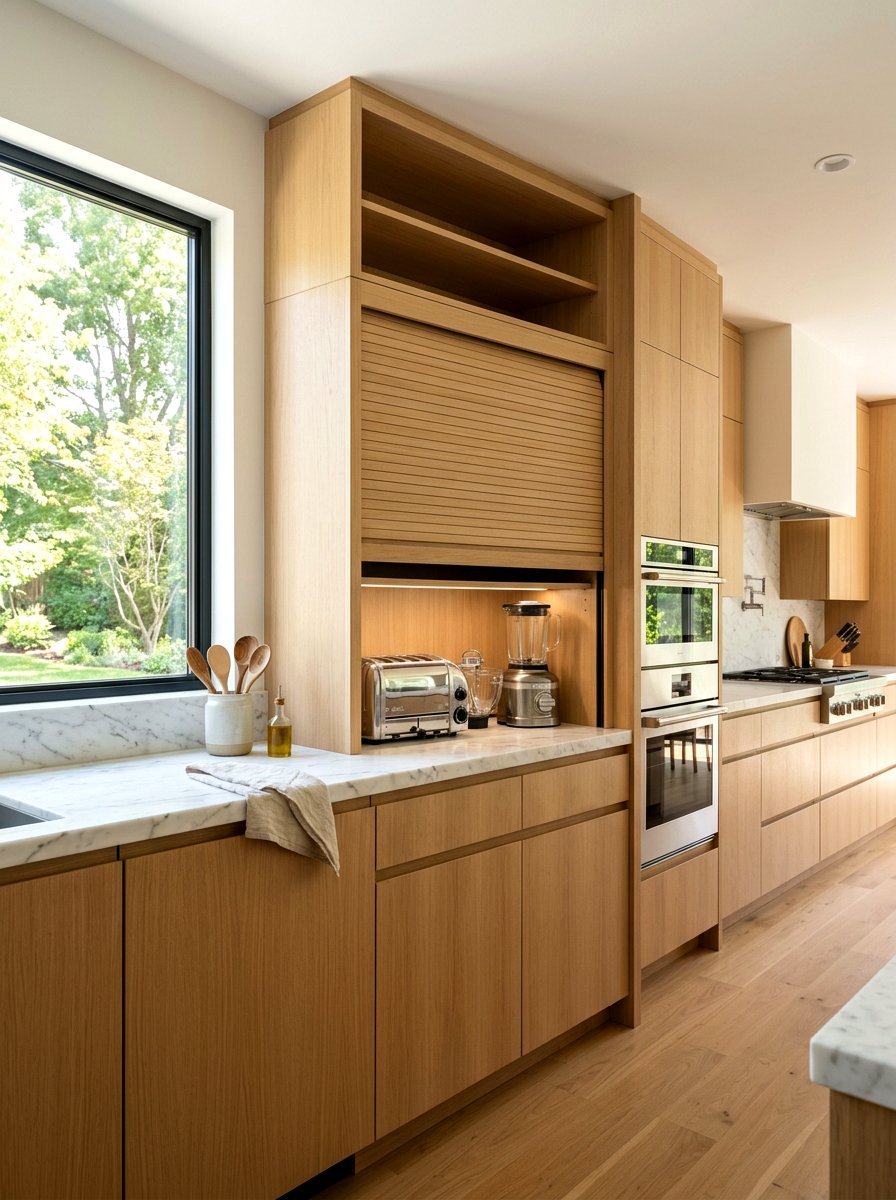 Appliance Garage Cabinet - 30 concealed kitchen storage ideas