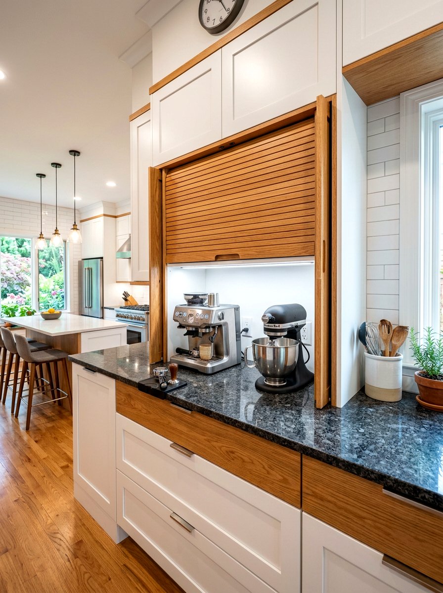 Appliance Garage Cabinet - 30 messy kitchen ideas