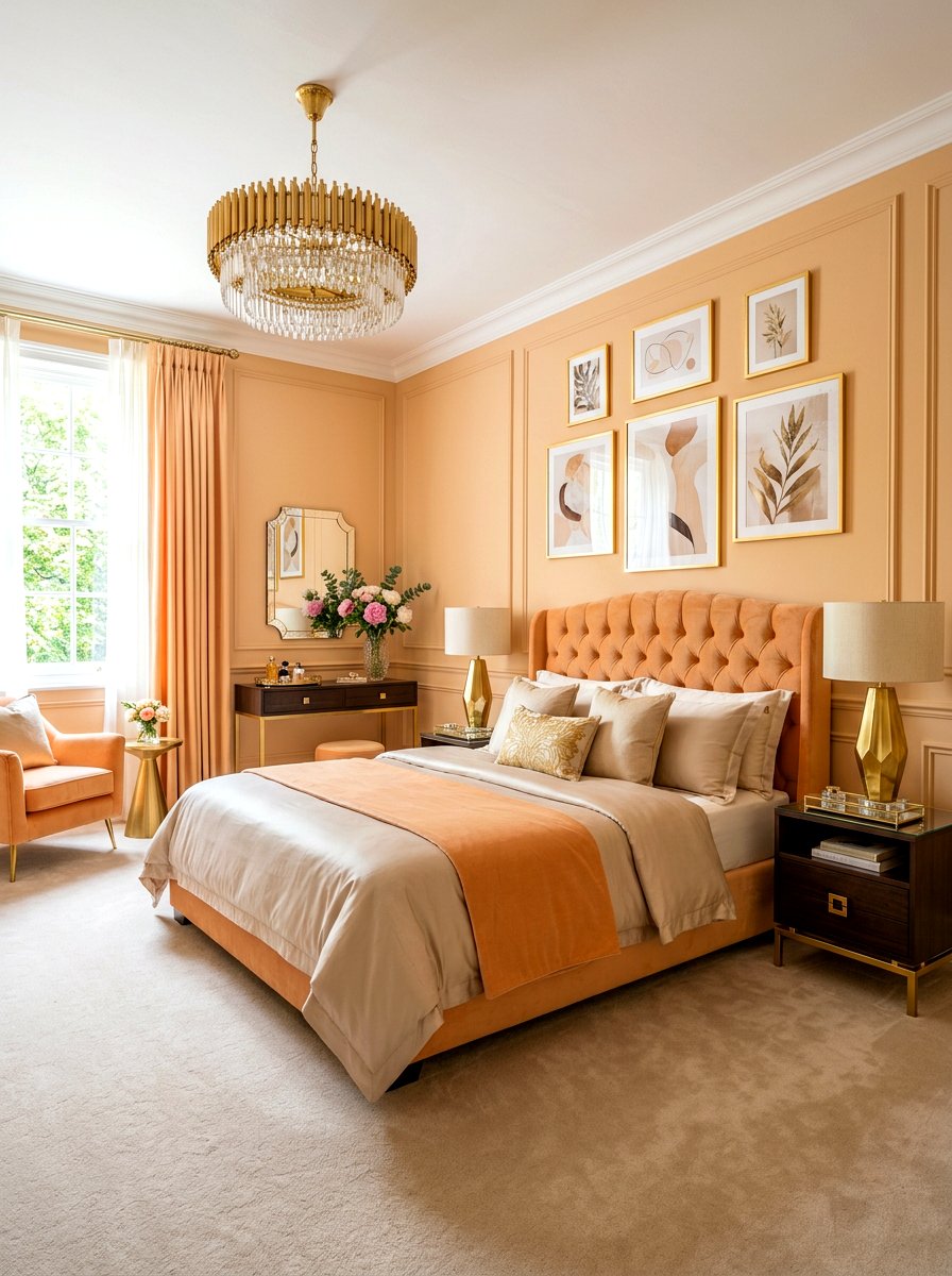 Apricot And Gold Bedroom - 30 apricot bedroom ideas