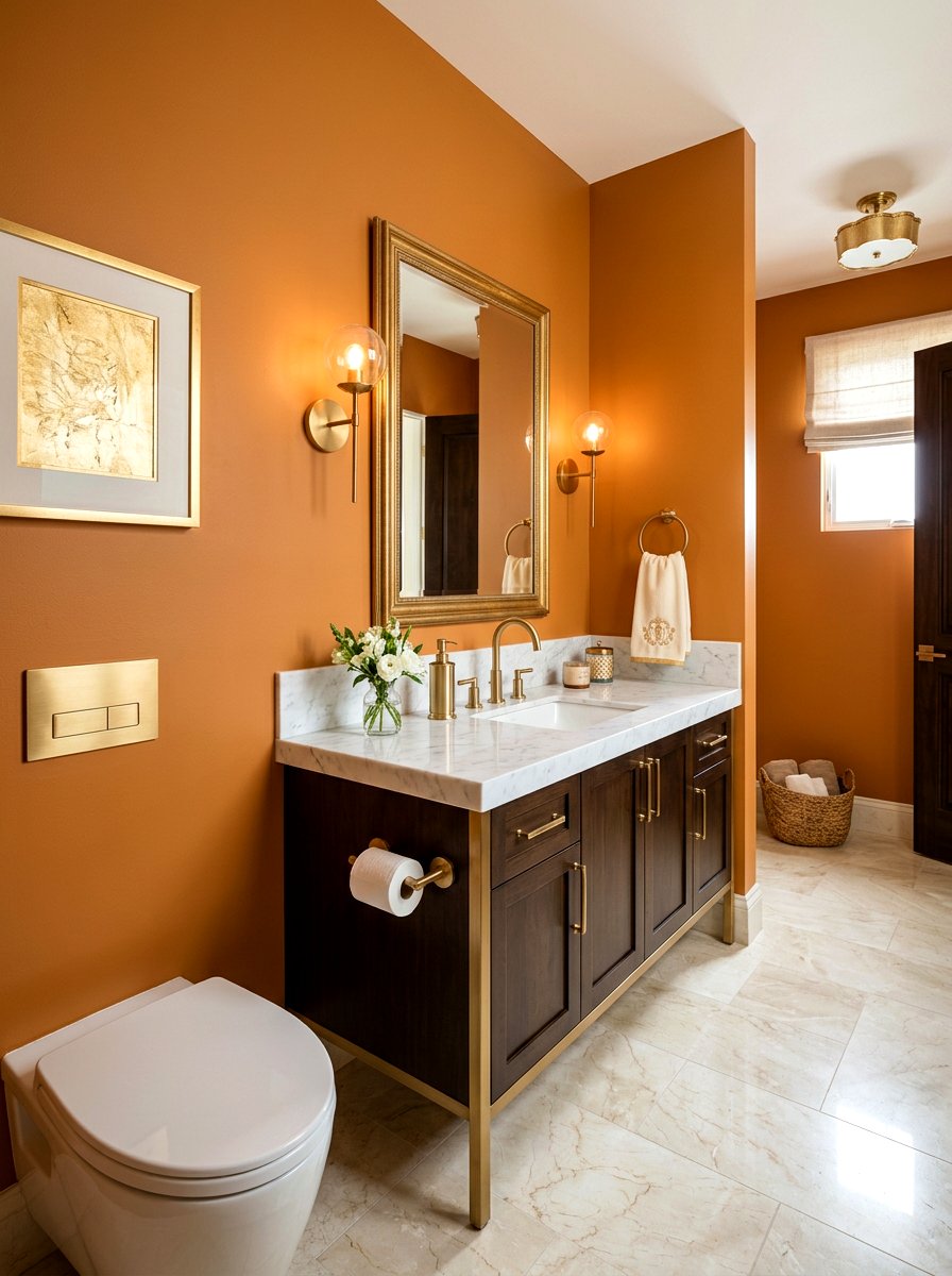 Apricot And Gold Powder Room - 30 apricot powder room ideas