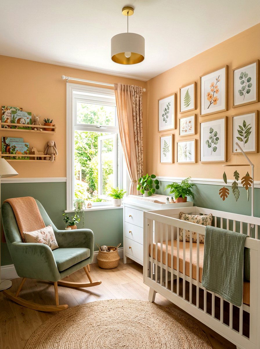 Apricot And Sage Nursery - 30 apricot nursery ideas