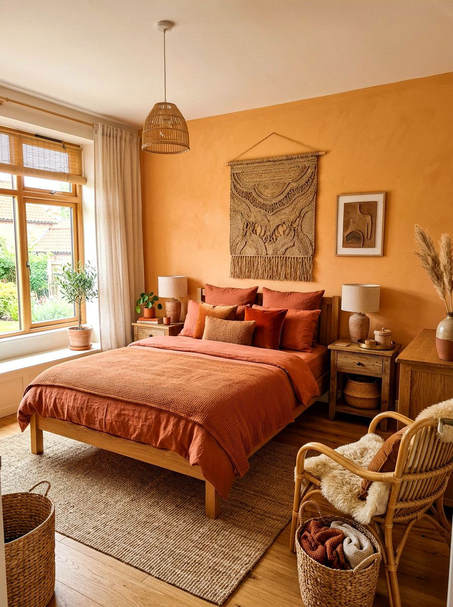 Apricot And Terracotta Bedroom - 30 apricot bedroom ideas