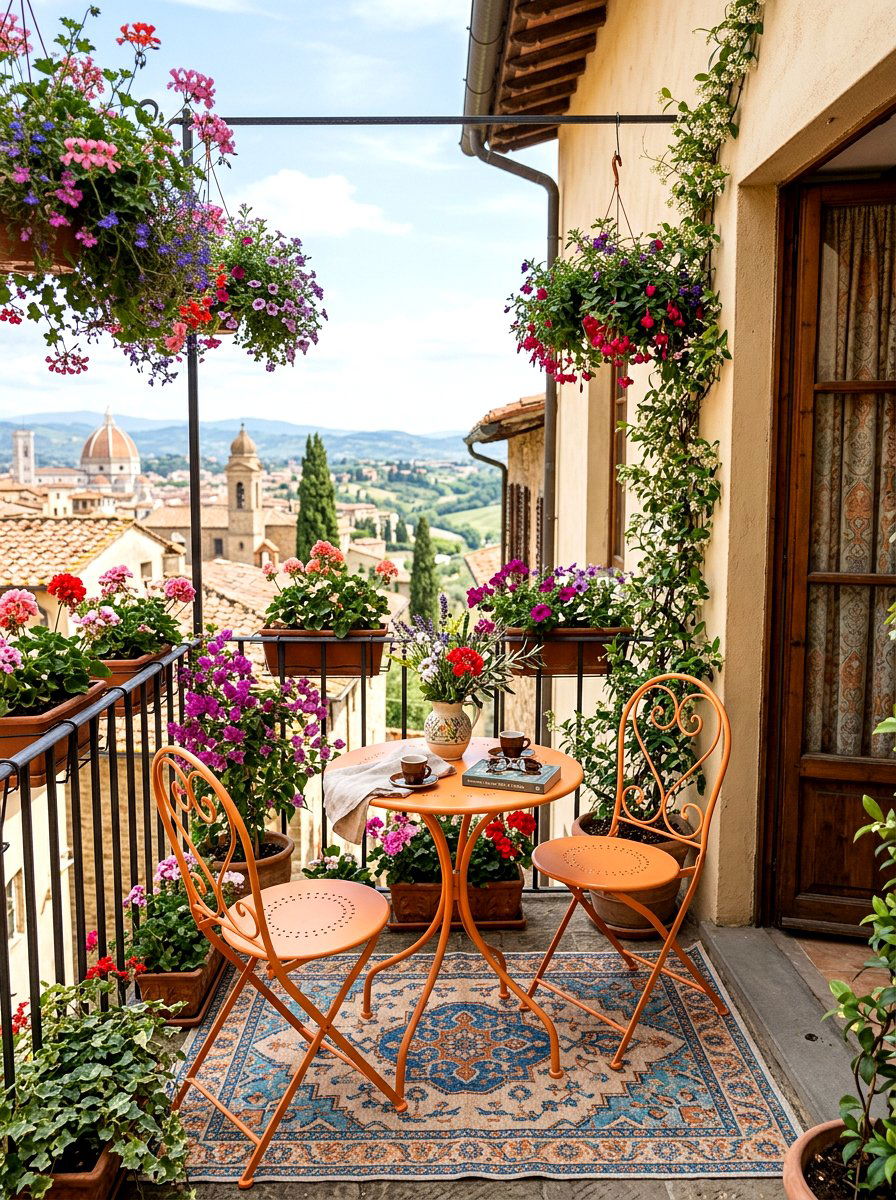 Apricot Bistro Set - 30 apricot patio ideas