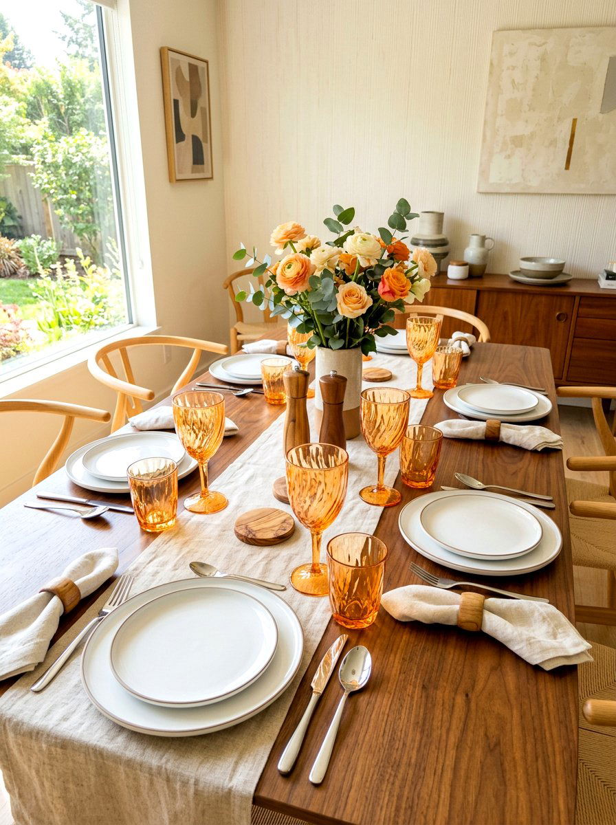 Apricot Colored Glassware - 30 apricot table decor ideas