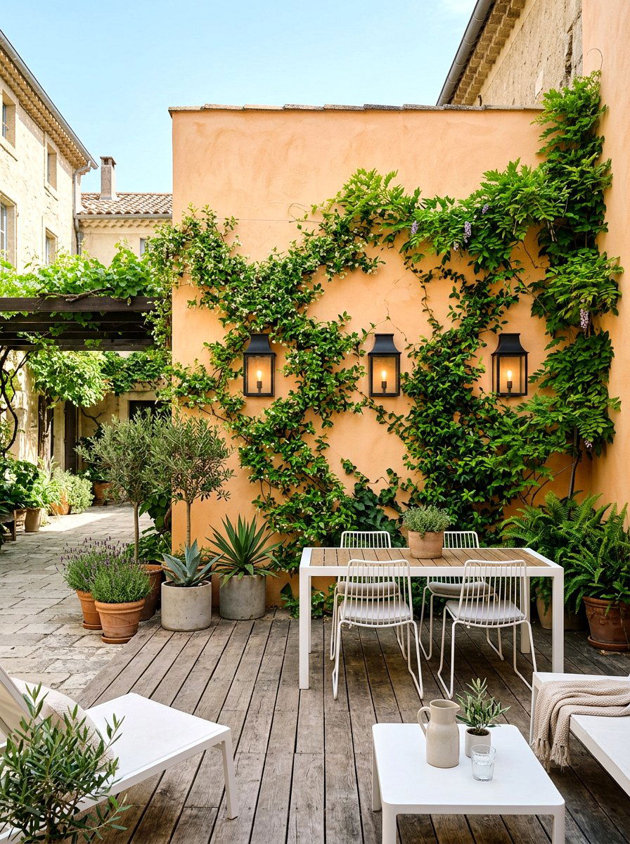 Apricot Garden Walls - 30 apricot patio ideas