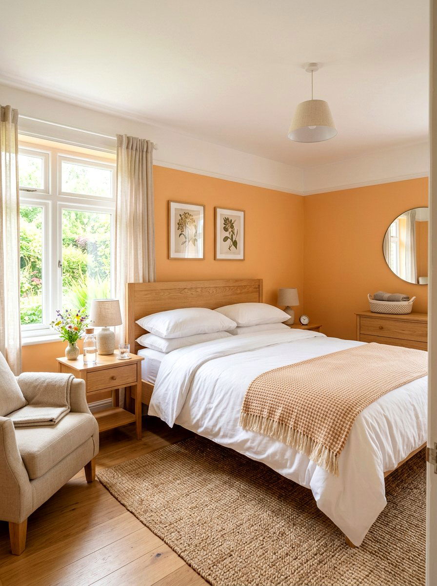 Apricot Guest Bedroom - 30 apricot bedroom ideas