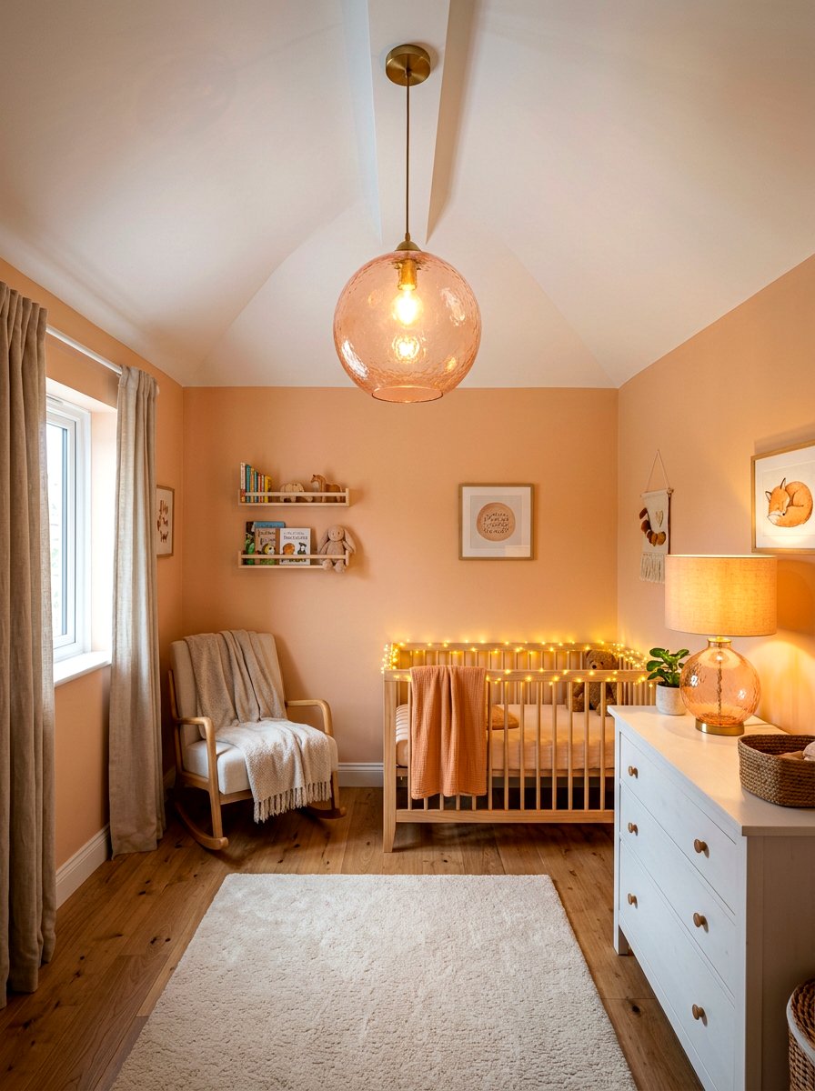 Apricot Nursery Lighting - 30 apricot nursery ideas