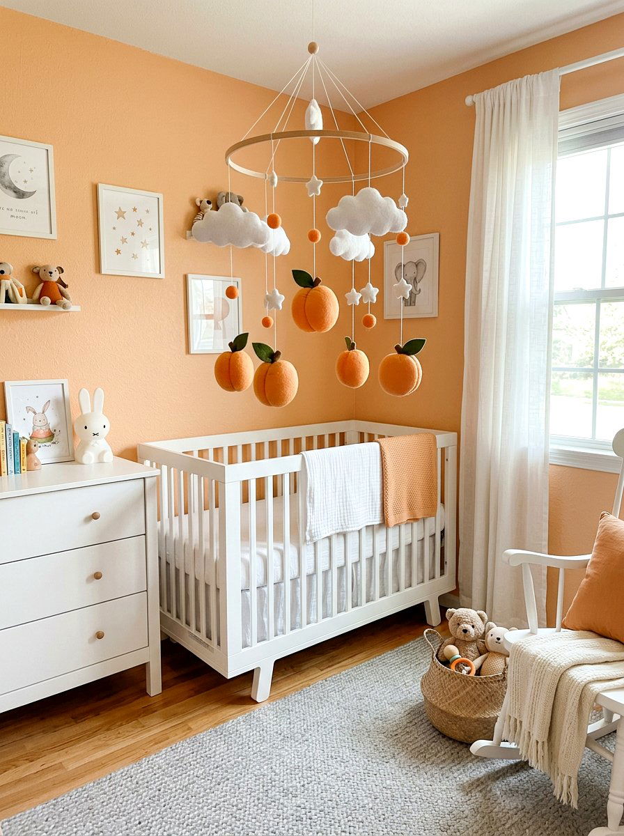 Apricot Nursery Mobile - 30 apricot nursery ideas