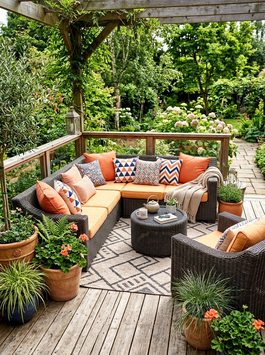 Apricot Outdoor Cushions - 30 apricot patio ideas