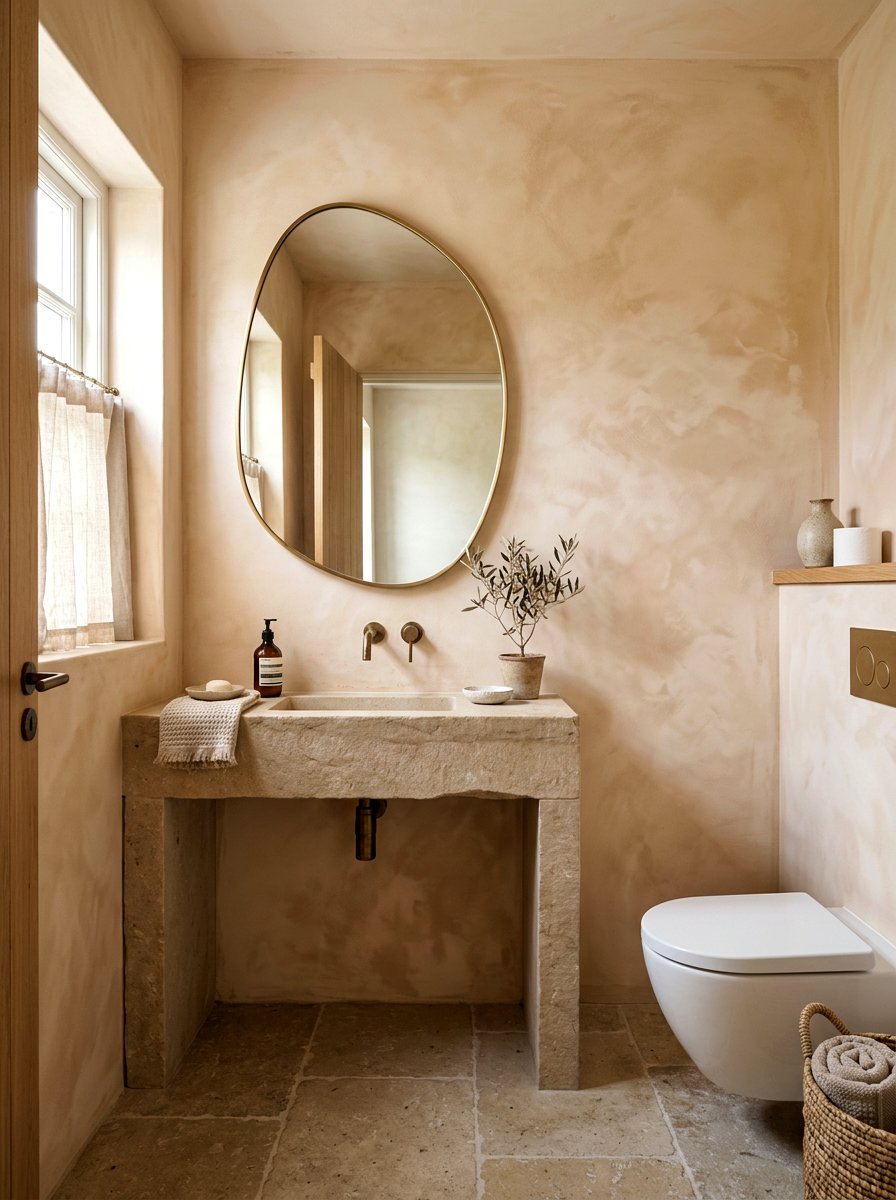 Apricot Textured Paint Powder Room - 30 apricot powder room ideas