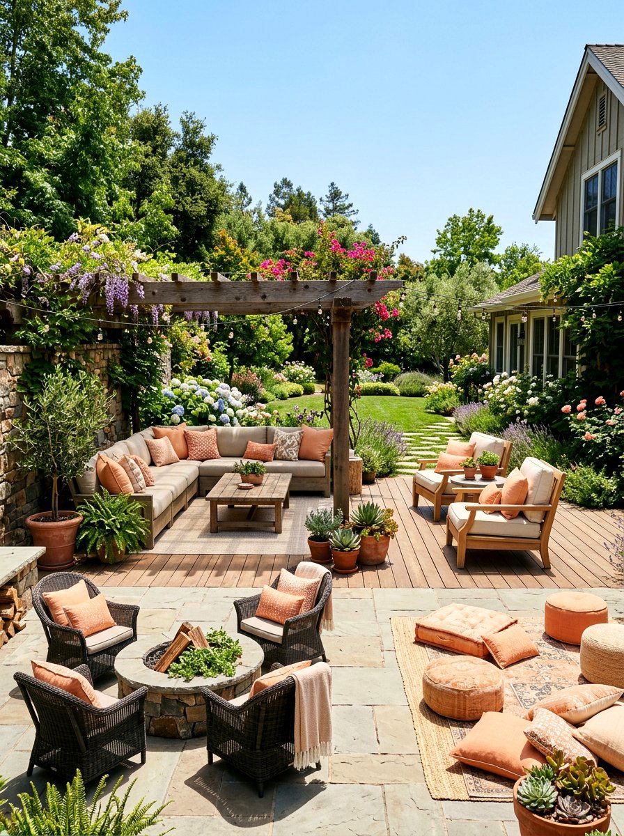 Apricot Throw Pillows - 30 apricot patio ideas