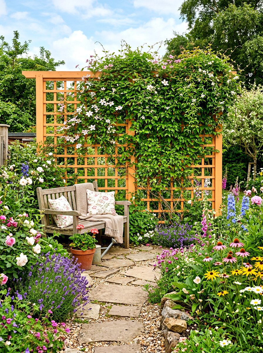 Apricot Trellis Design - 30 apricot patio ideas
