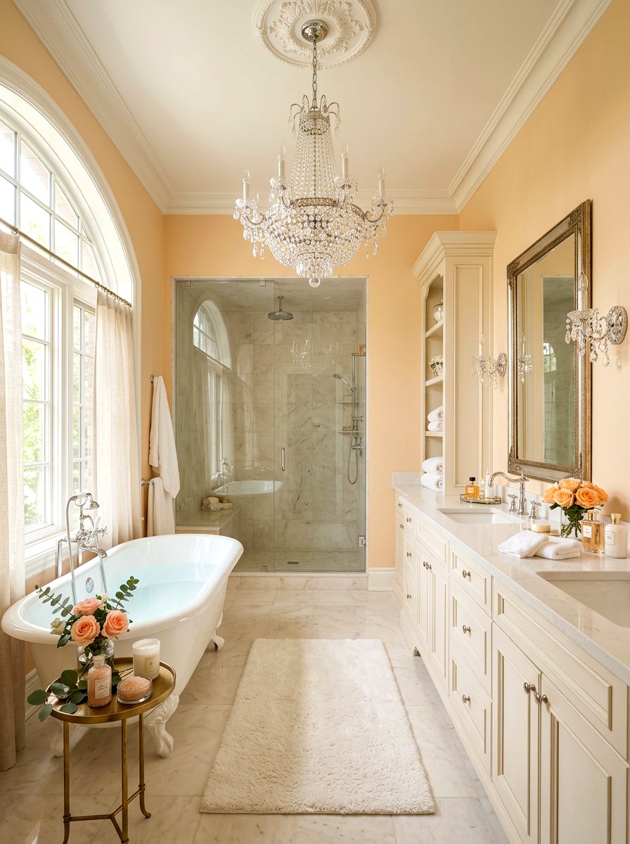 Apricot and cream bathroom - 30 apricot bathroom ideas