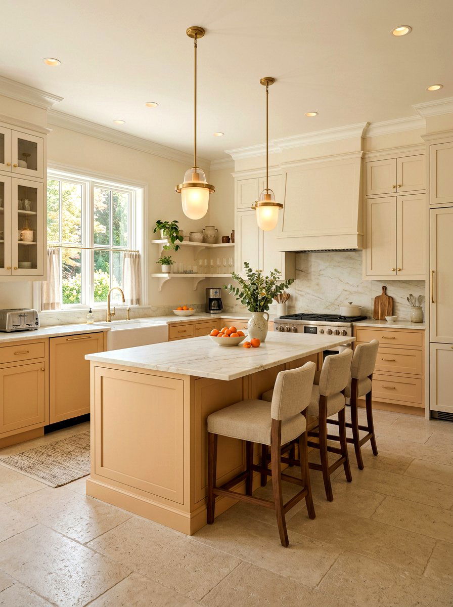 Apricot and cream kitchen - 30 apricot kitchen ideas
