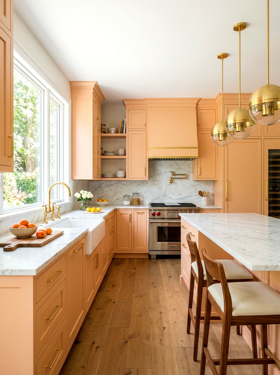 Apricot and gold kitchen - 30 apricot kitchen ideas