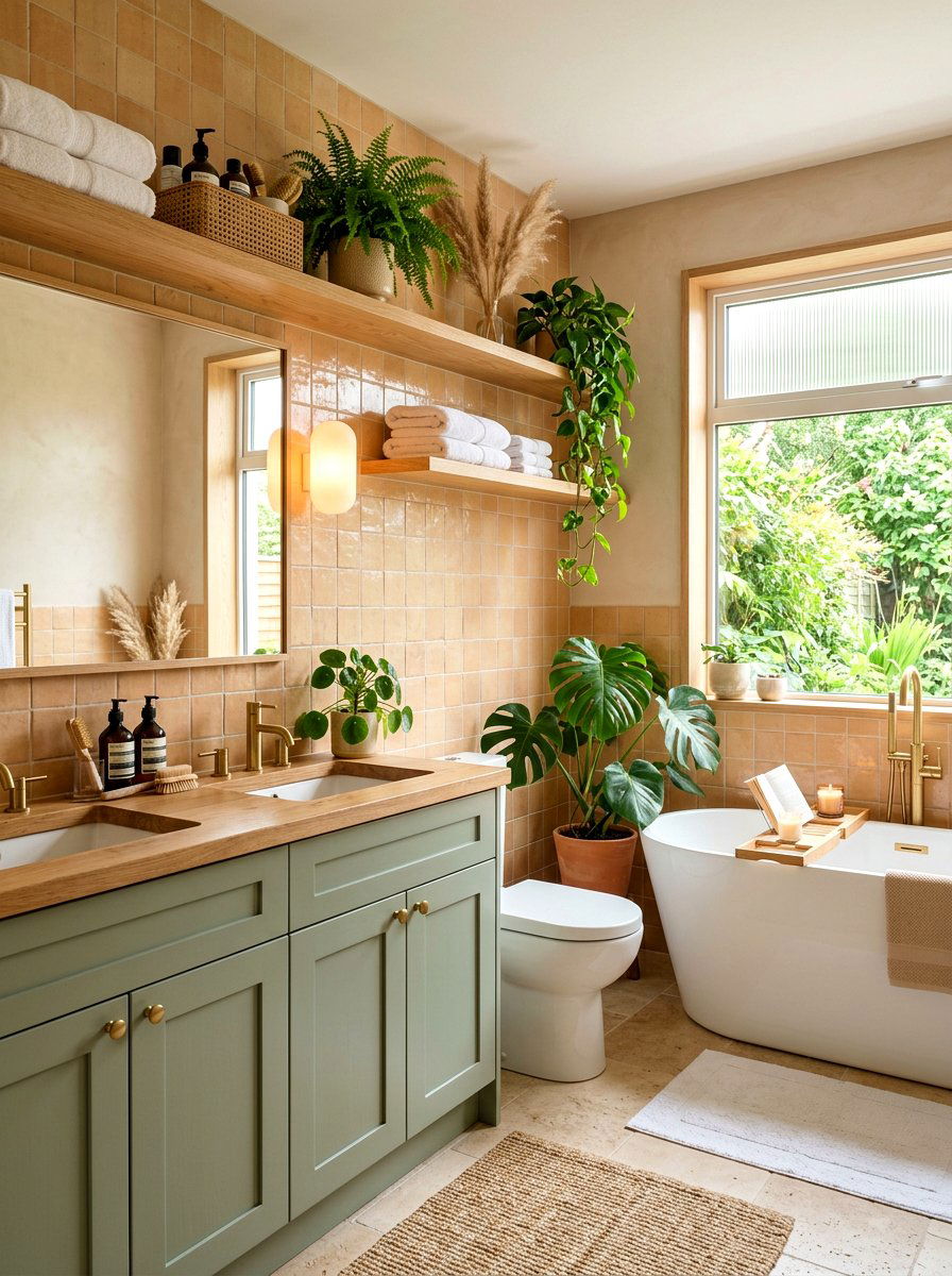 30 Apricot Bathroom Ideas to Refresh Your Space with Warm Style