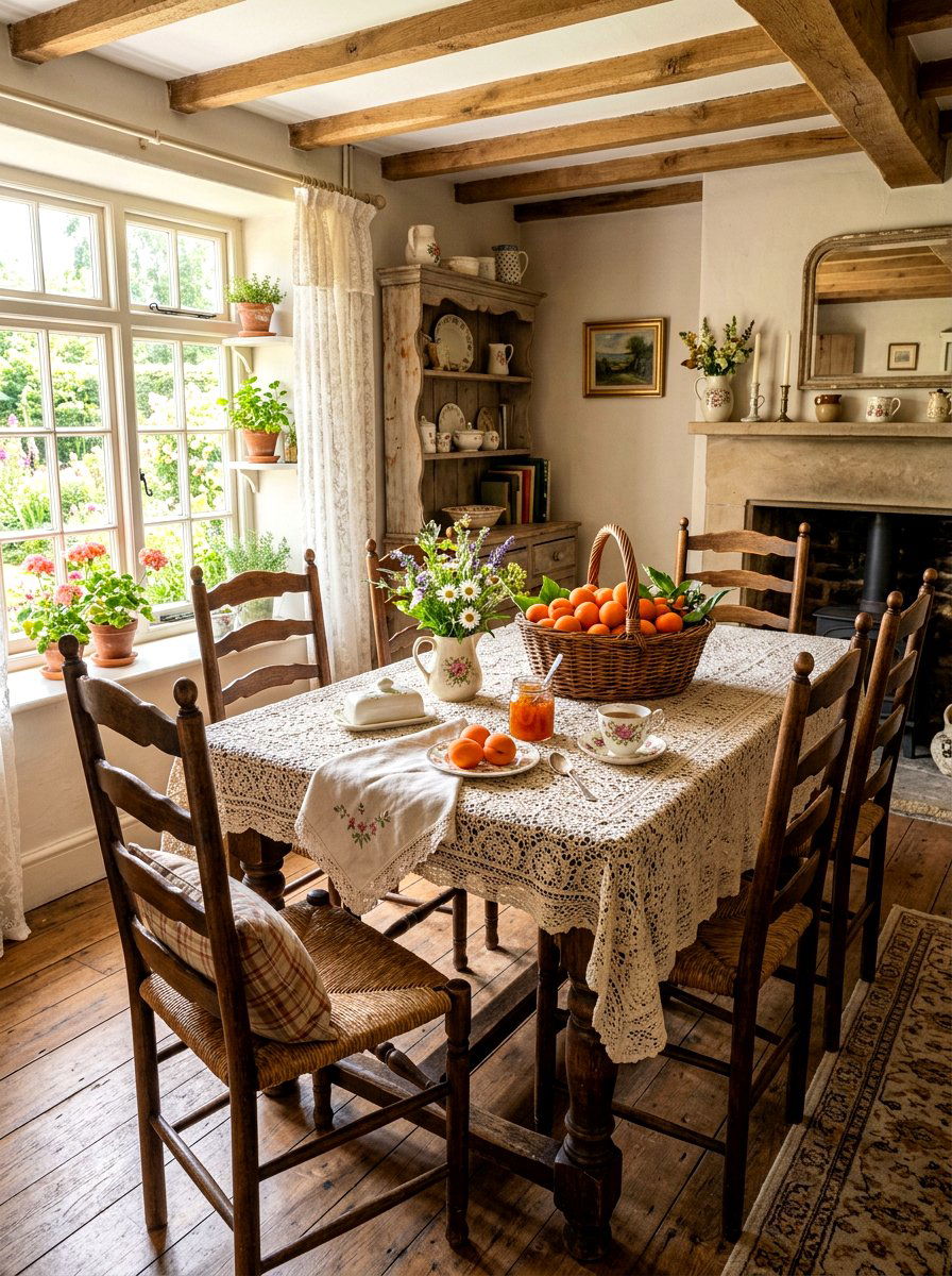 Apricot cottagecore table decor - 30 fruit centerpiece ideas