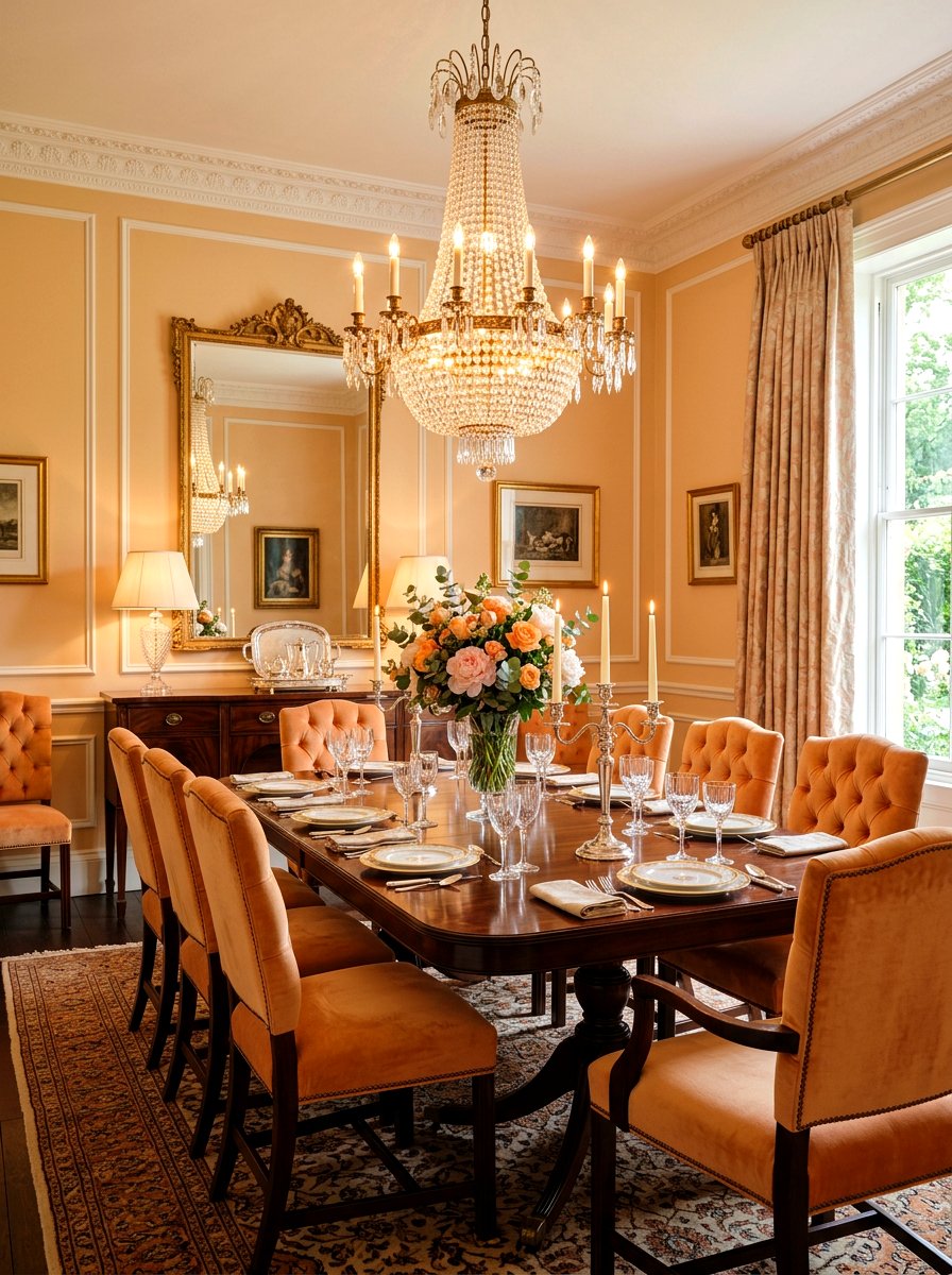 Apricot dining room - 30 sunset palette decor ideas