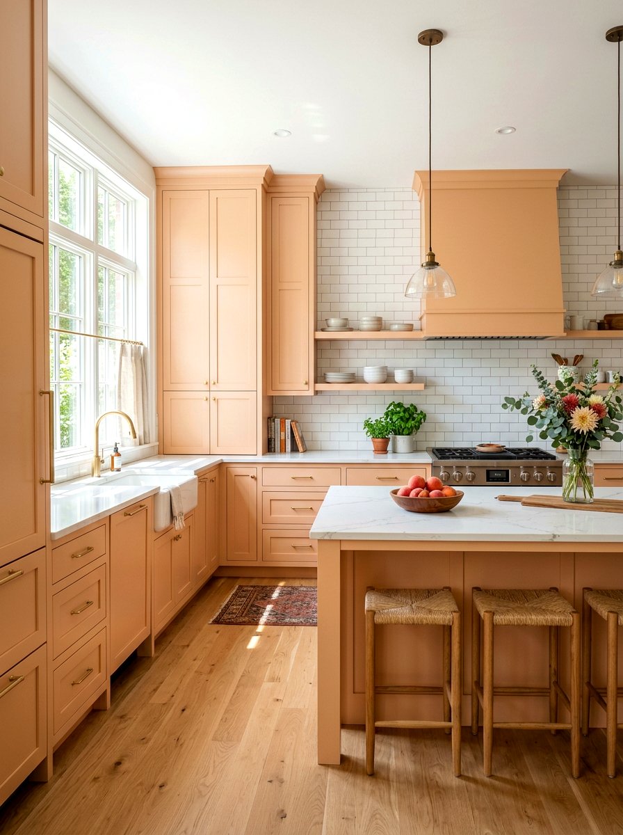 Apricot kitchen cabinets - 30 apricot kitchen ideas