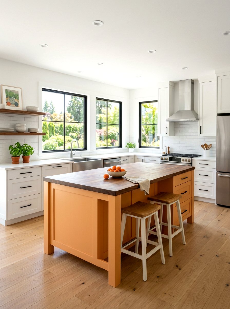Apricot kitchen island - 30 apricot kitchen ideas