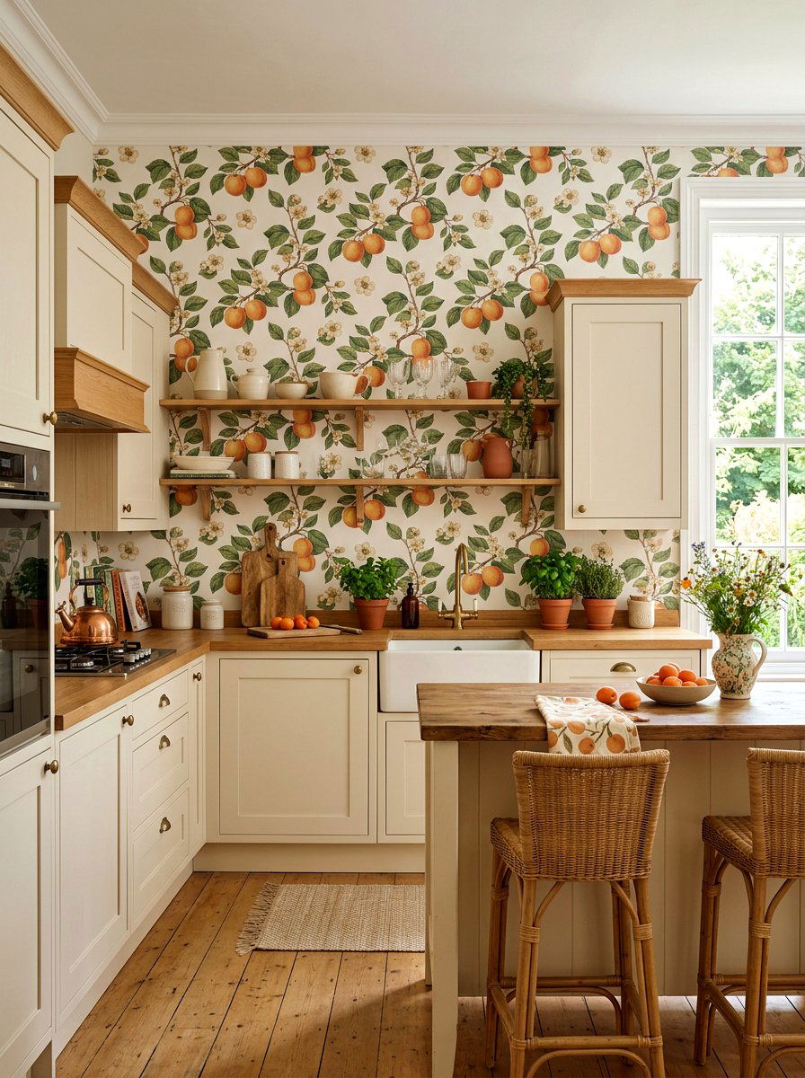Apricot wallpaper kitchen - 30 apricot kitchen ideas