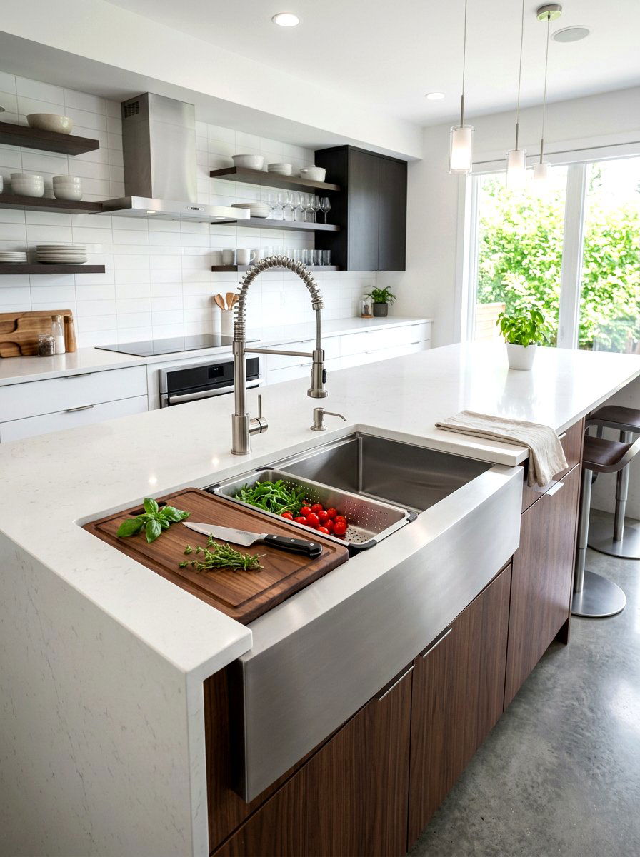 Apron Front Workstation Sink - 30 apron sink kitchen ideas