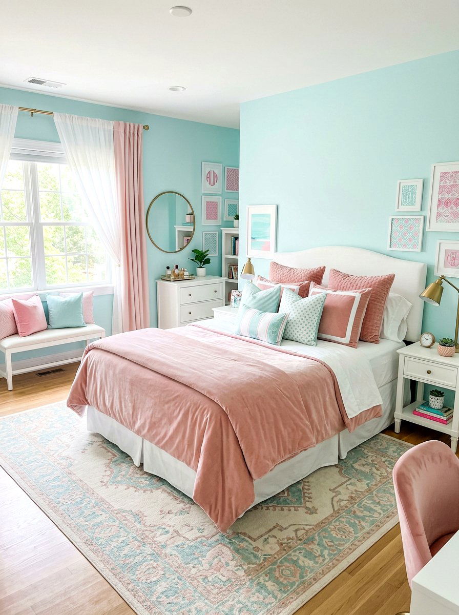 Aqua And Pink Bedroom - 30 aqua bedroom ideas