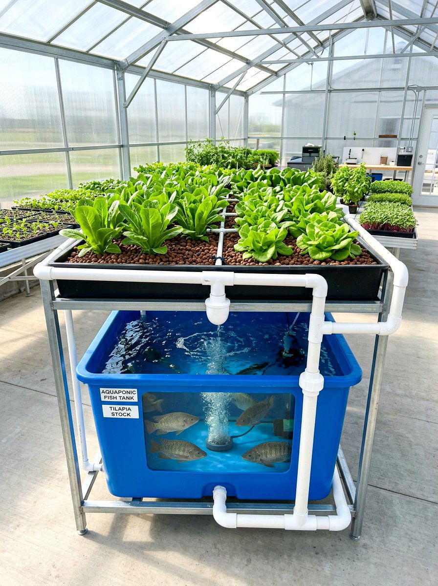 Aquaponic Growing System - 30 greenhouse watering ideas