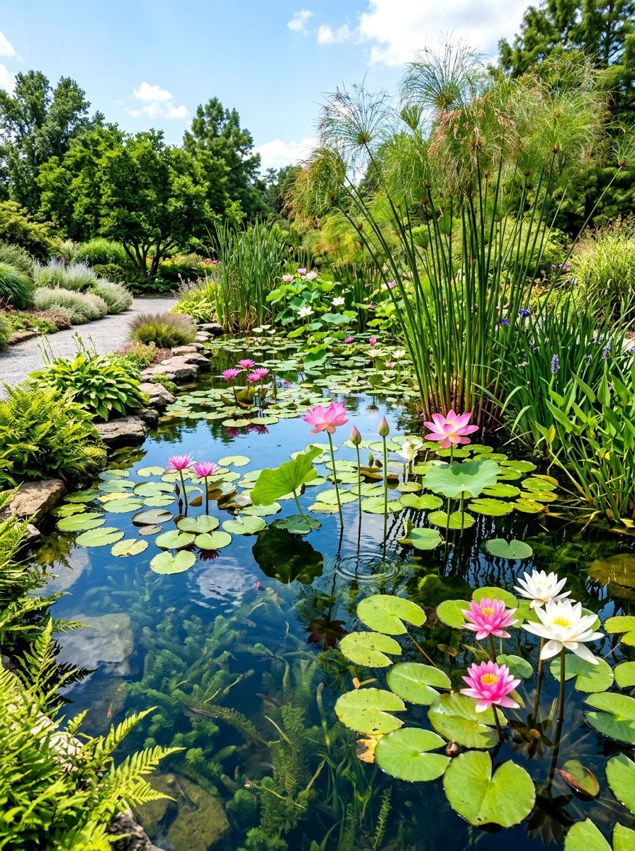 Aquatic Plant Pond - 30 koi pond ideas