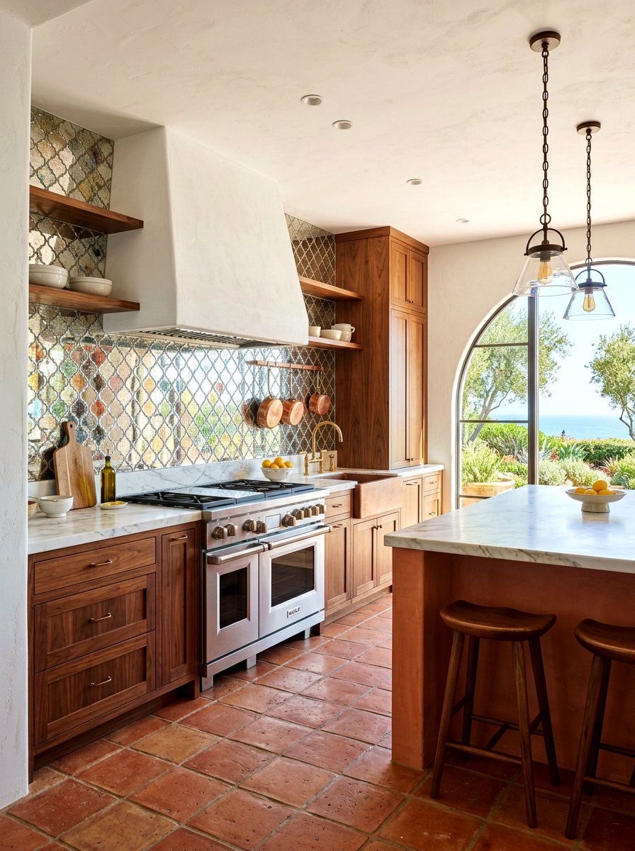 Arabesque Mirror Tile Backsplash - 30 mirror tile backsplash ideas
