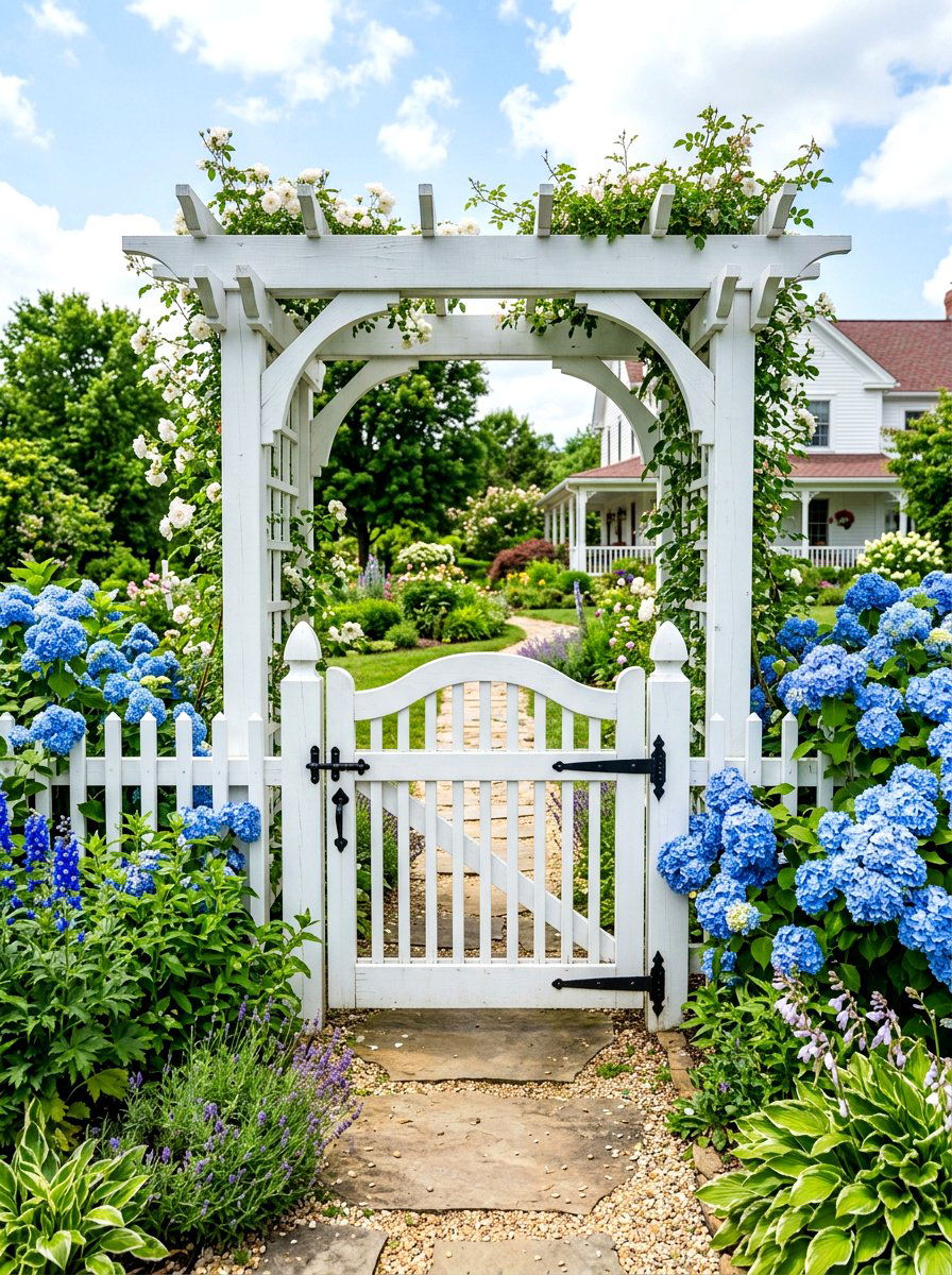 Arbor With Gate - 30 backyard arbor ideas