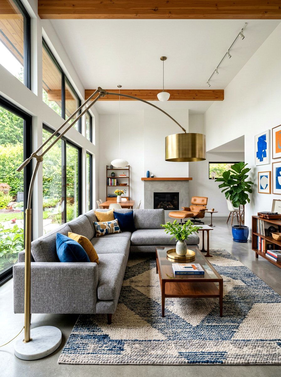Arc Floor Lamp - 30 soft lamp lighting ideas