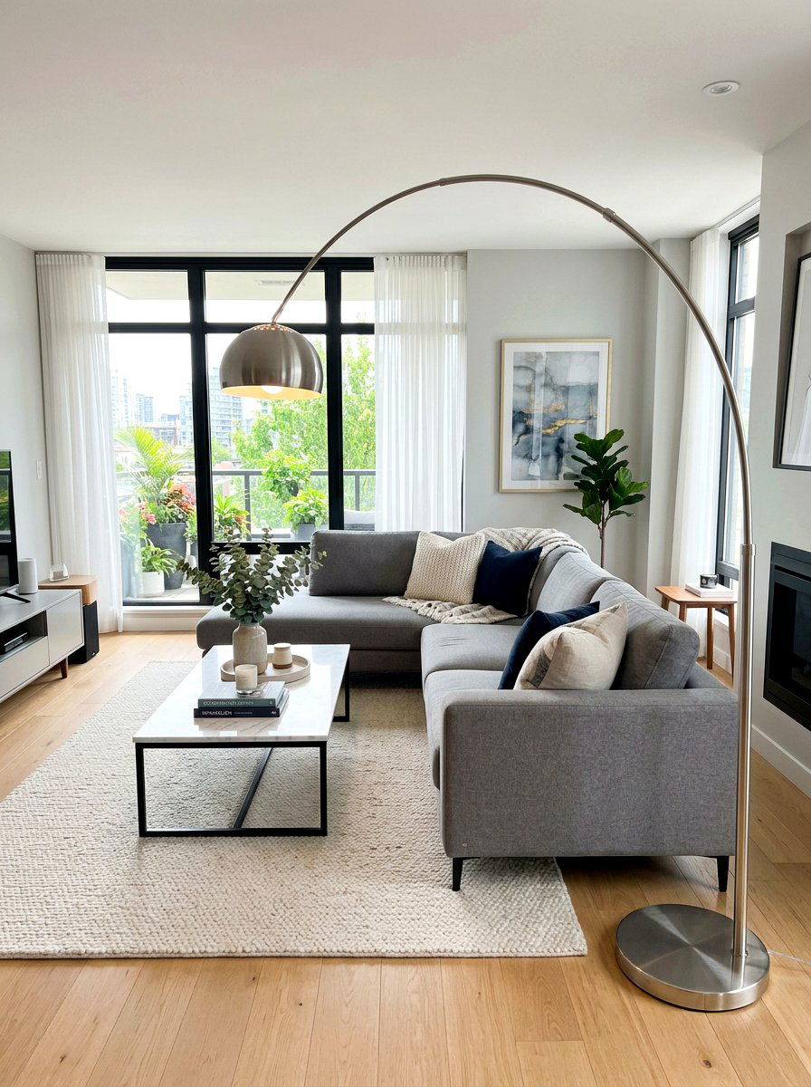 Arc Floor Lamp Living Room - 30 lamp glow living room ideas
