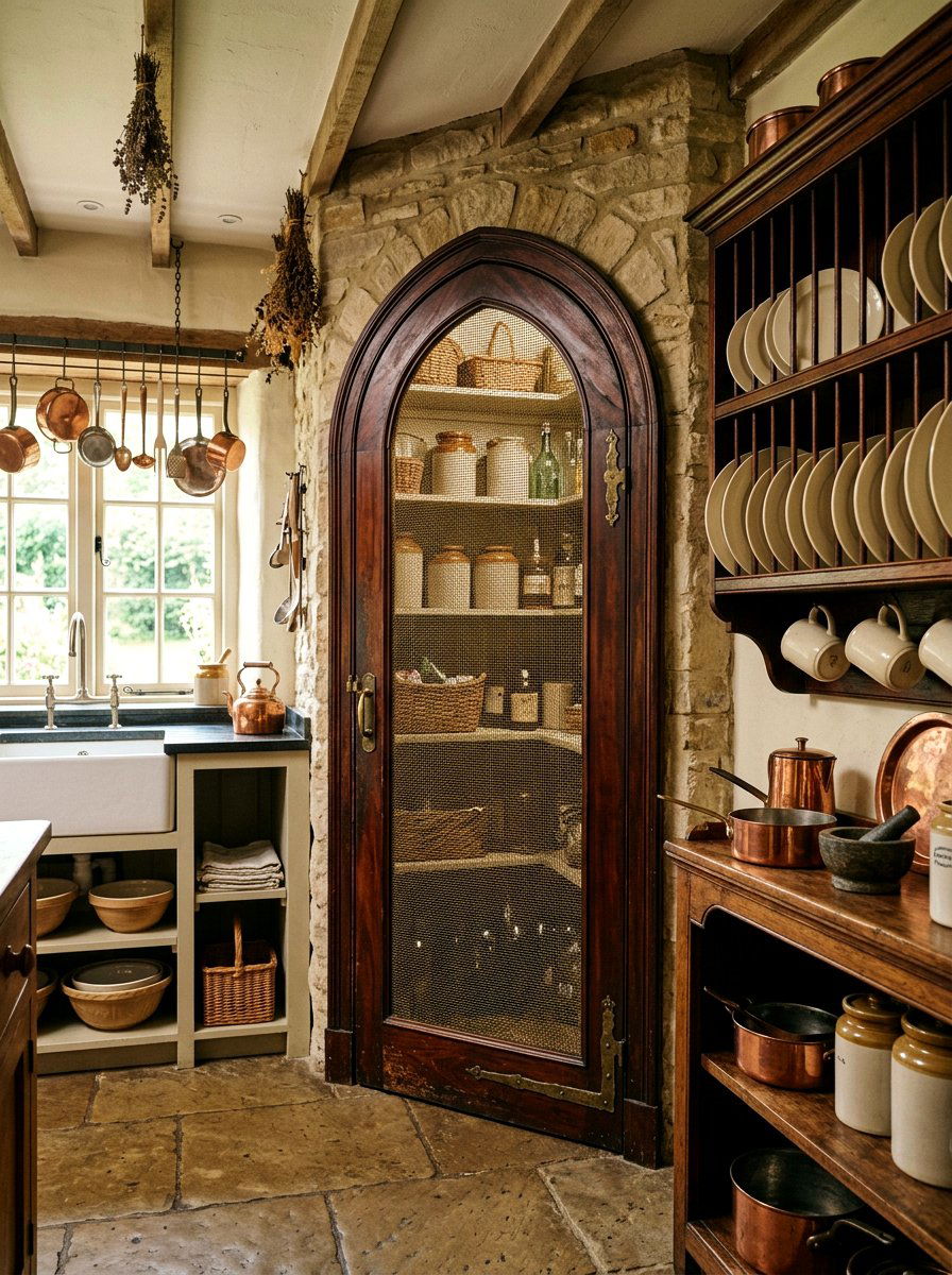 Arch Mesh Pantry Door - 30 pantry door ideas