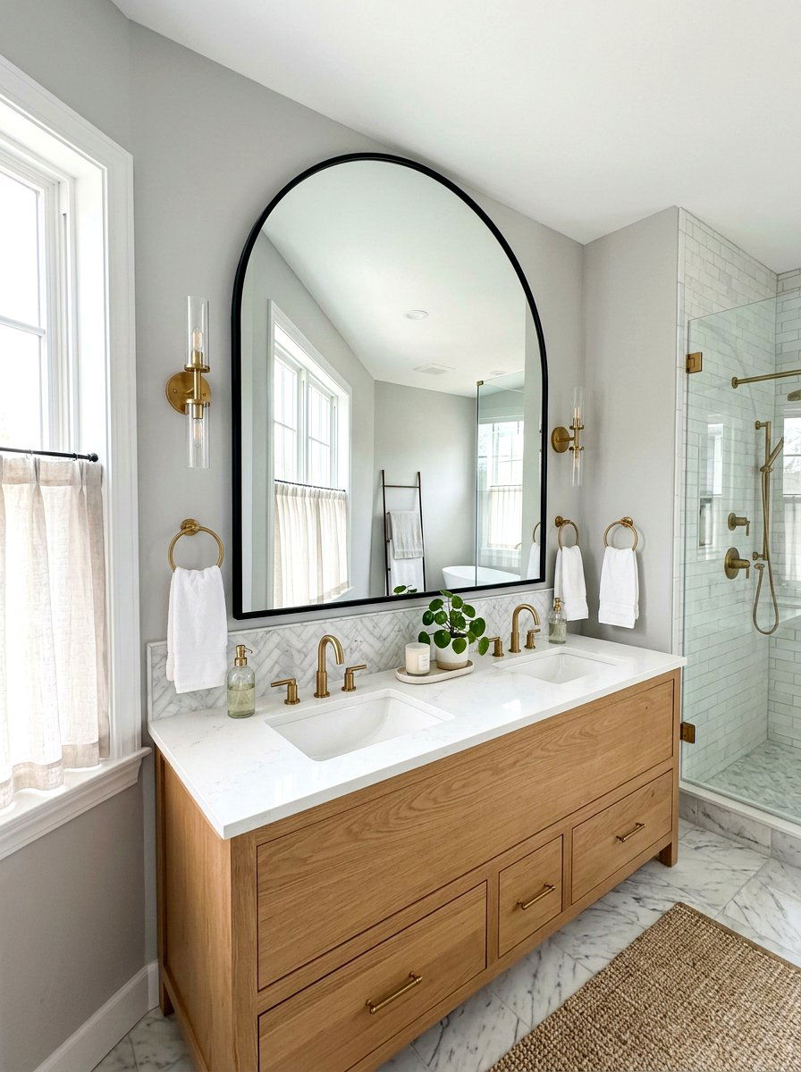 Arch Mirror Bathroom - 30 TikTok bathroom decor ideas