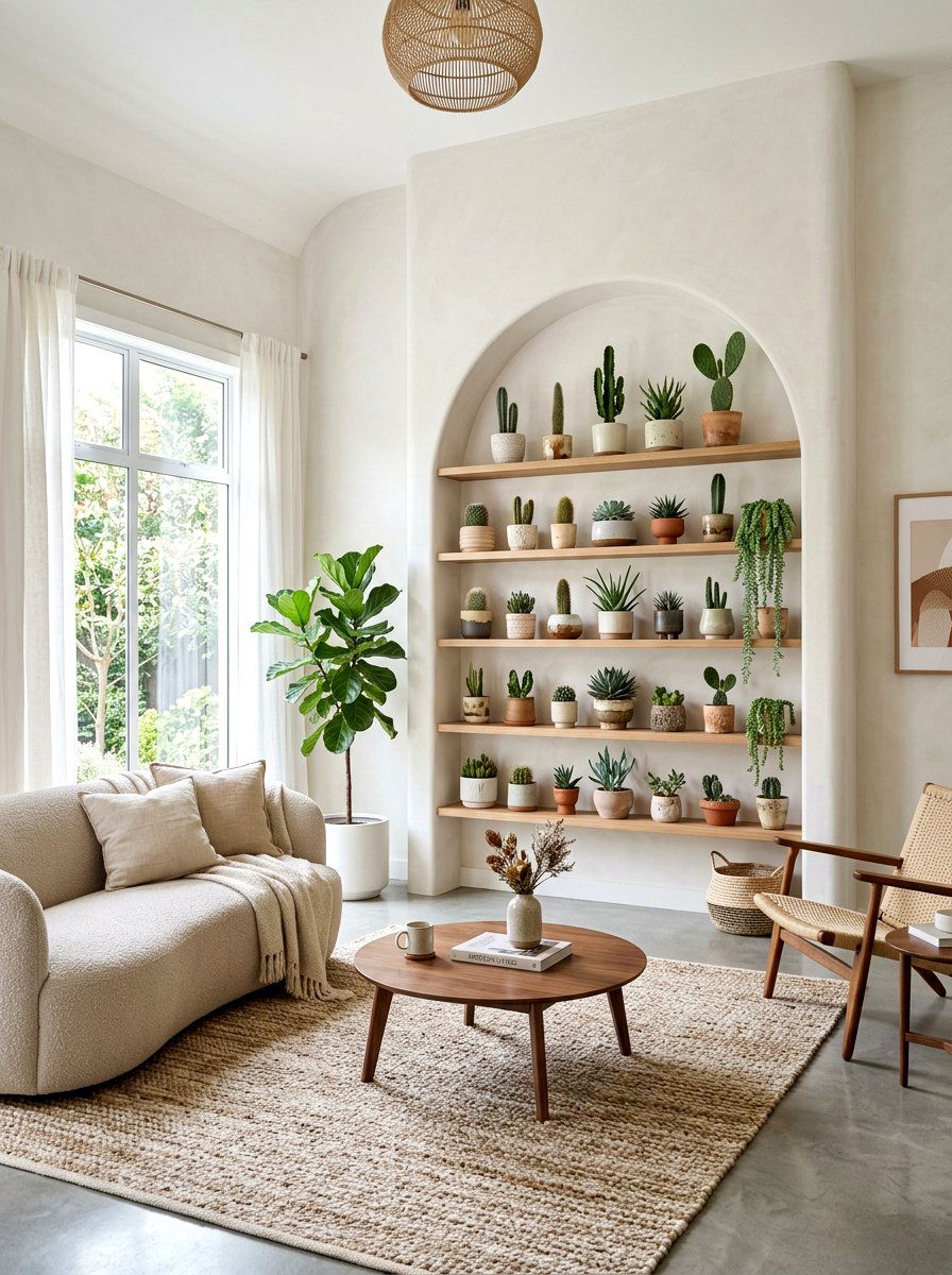 Arch Wall Shelf - 30 cactus shelf ideas