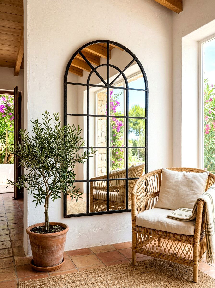 Arch Window Mirror Decor - 30 antique mirror wall ideas