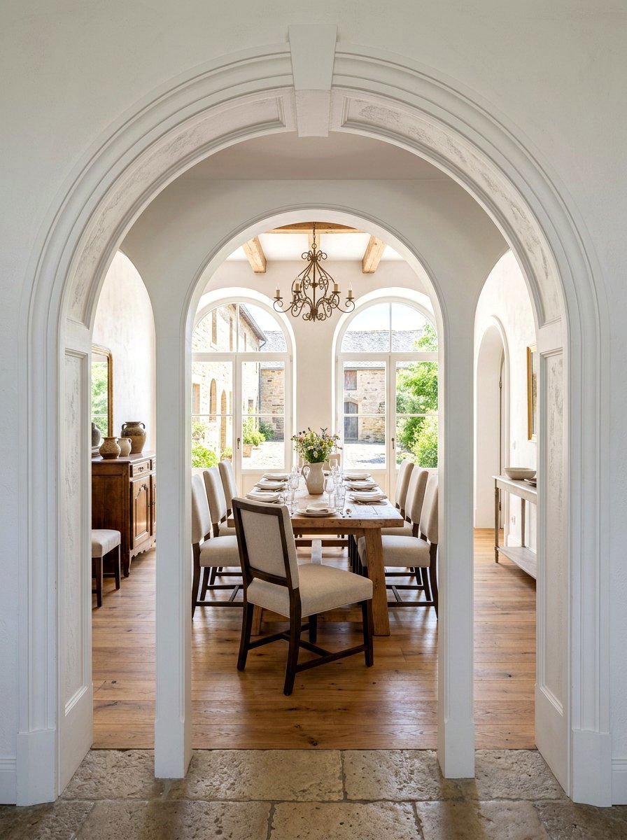 Arched Architectural Doorways - 30 quiet luxury dining room ideas